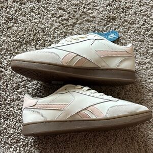 Reebok White and Pink Sneakers
